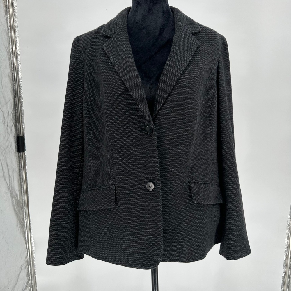 NEW Talbots Grey Cotton Blend Blazer Jacket Business Office Women's 1X $149‎